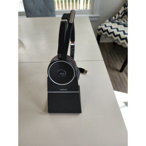 Jabra Evolve 75 UC Wireless Bluetooth Headset w/ Hard Case & Charging Stand - HS